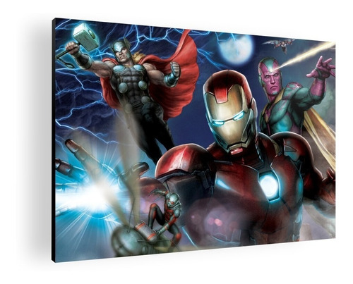 Cuadro Decorativo Poster Marvel Avengers 03 84x60 Mdf