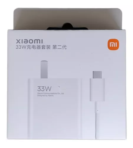 Cargador Xiaomi 33w Original Tipo C. Turbo Cargador Mdy11ex Color