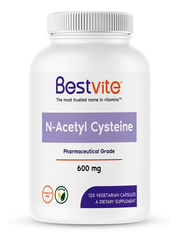 N-acetil Cisteína 600mg (nac) (120 Cápsulas Vegetarianas)