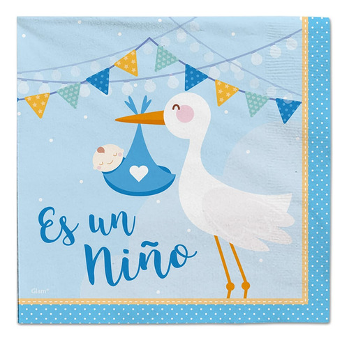 Servilletas Baby Shower Es Un Niño 12 Pcs Cotillón