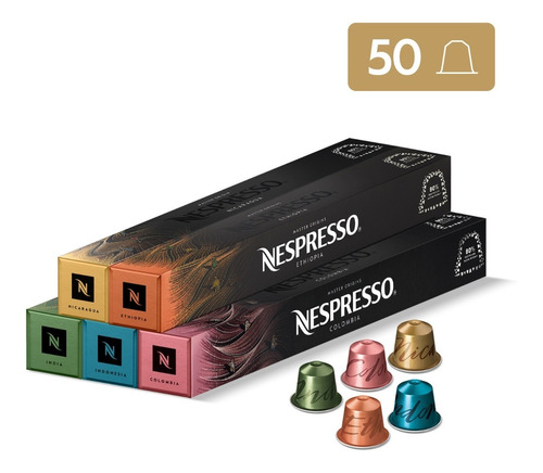 Imagen 1 de 4 de Cápsulas De Café Nepresso Pack Master Origin - 50 Cápsulas