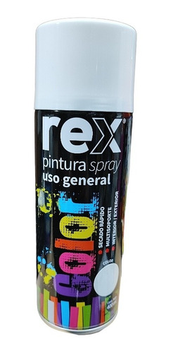 Pintura Acrílica Spray Uso General Color Blanco 400ml Rex