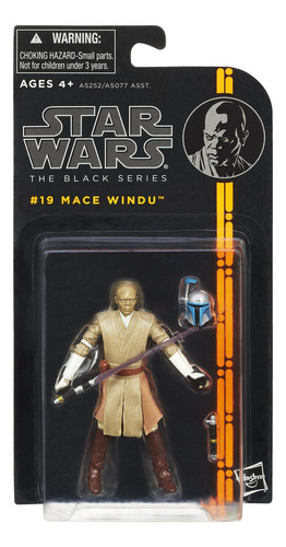 Mace Windu Star Wars The Black Series #19 3.75 11cm (Usado)