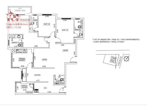 Imagem 19 de 19 de V. Bastos - Aptº Alto Padrão - 117m² A.u. - 3 Suítes (1 Master) - Lançamento Top - Ap3483