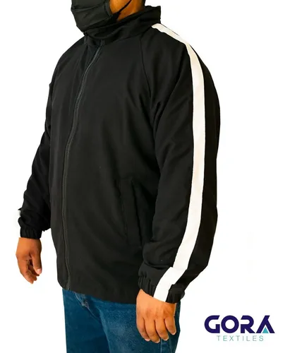 Sudadera Sport Para Hombre Con Cierre Resorte Negra B sica