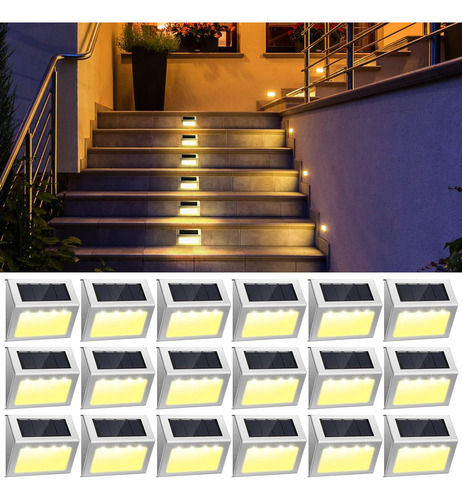 18 Luces Solares Para Terraza, Impermeables, Para Exteriores