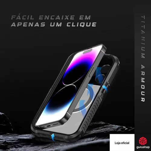 Capa Capinha Reforçada Titanium Armour Para iPhone 15 Pro