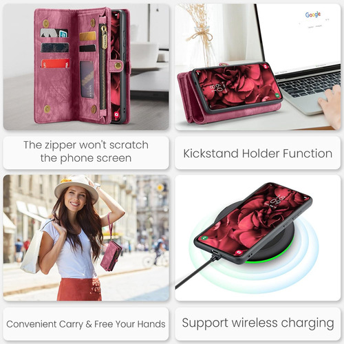 A Funda Estilo Cartera A Prueba De Caídas For Samsung