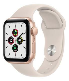 Apple Watch Se 44mm Gps Dorado Banda Sport Blanco Estellar