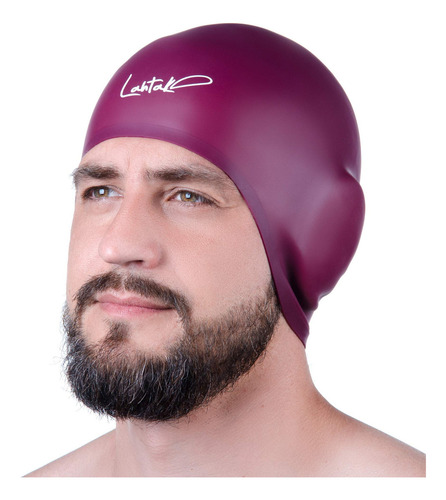 Gorra Para Nadar Silicona Con Protec En Oidos 3d Unisex Vino