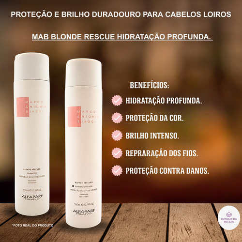 Shampoo Cond Mab Blonde Rescue 300ml - Profissional