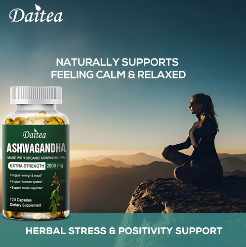 Ashwagandha Daitea 120c 2000mg 4 Frascos De 30 Capsulas C/u