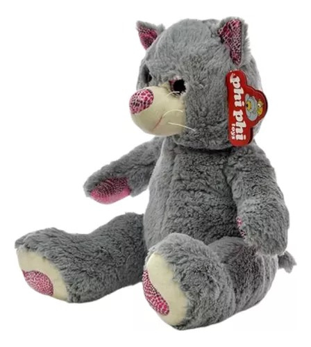 Peluche Gato Sentado 30cm Suave Original Phi Phi Toys