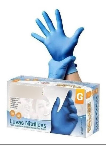 Luva Nitrílica Procedimento Antialérgica C/ 100 (1cx)