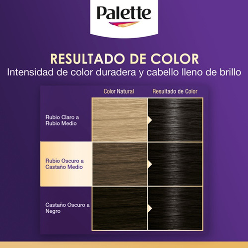 Tinte Para El Cabello Palette Pack De 2 Kits 1-0 Negro 1 Negro