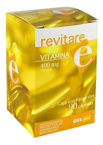 Revitare Vitamina E 400mg C/90 Caps (tocofersolán)gelpharma