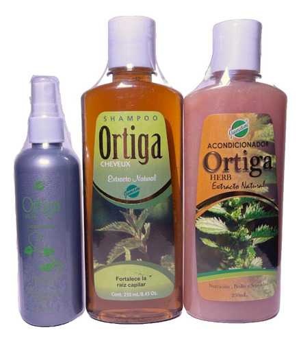 Trioortiga Shampoo  Acondicionador Y Locion Ortiga  250 Ml