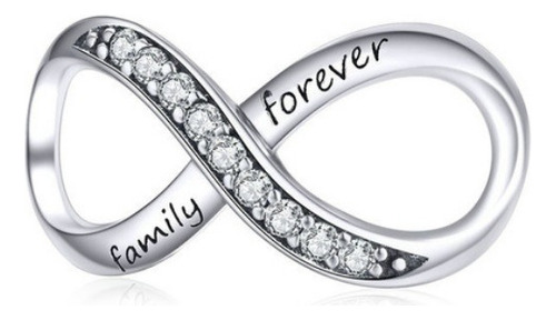 Charm Dije Amor Infinito Family Forever Familia En Plata 925