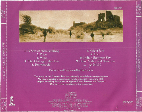 Cd - U2 - The Unforgettable Fire