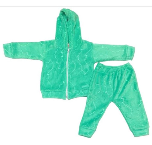 Conjunto De Pantalón Y Campera Polar Soft Tramado Bebe Ajuar