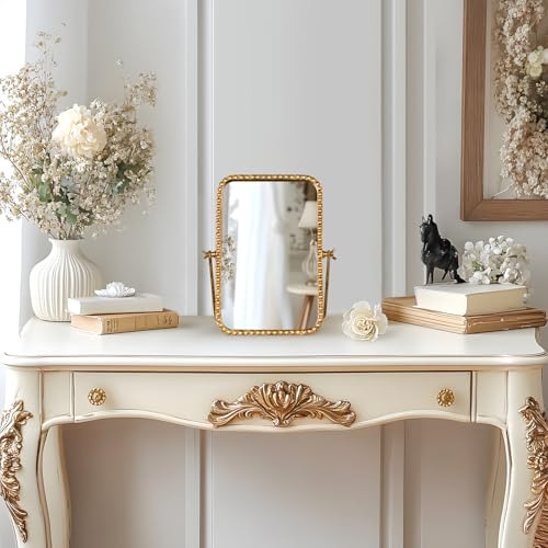 Espejo De Tocador Vintage Para Escritorio, Espejo De Mesa De