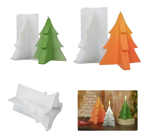 Molde De Silicona Para Árbol De Navidad 3d, 2 Piezas