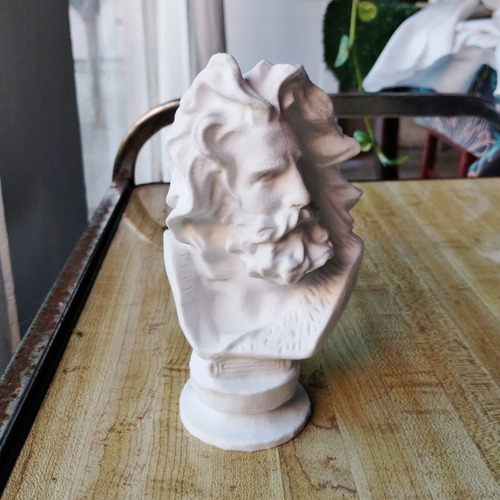 Busto Zeus Dios Griego Escultura Decorativa 15cm 3d Estatua