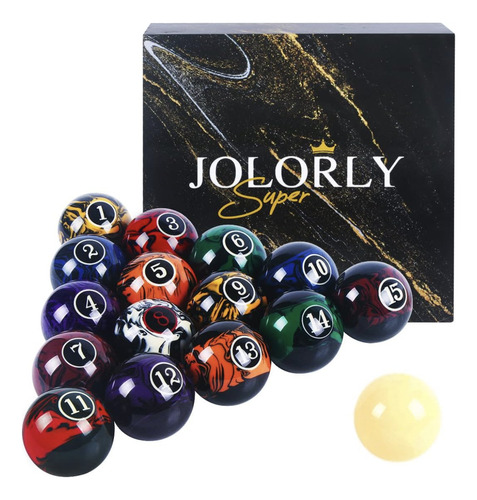 Bolas De Billar Profesionales Con Remolino De Marmol Jolorly