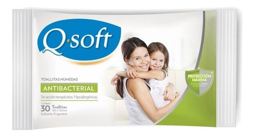 Q Soft Toallitas Húmedas Antibacterial 30 Unidades