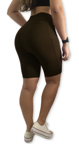 Bermuda Academia Fit Bolso Para Smartphone Top