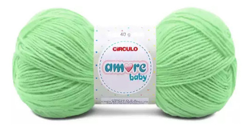 Lã Amore Baby 40 Gramas Pacote Com 5 Novelos - Círculo Cor Verde Candy-0550