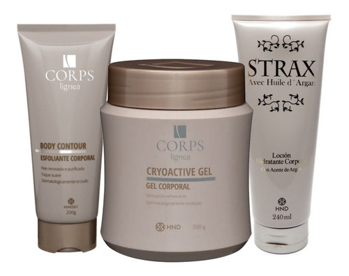 Gel Reductor Cryoactive + Exfoliante Corps + Strax Hinode