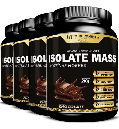 Isolate Mass Proteínas Nobres 2kg - Hf Suplements