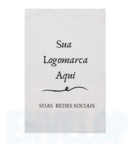 Logomarca Envelope De Plástico Com Logomarca Logo 19x25 250