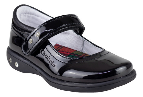 Zapato De Charol Niña Chabelo C23-a Negro Escolar Semivestir