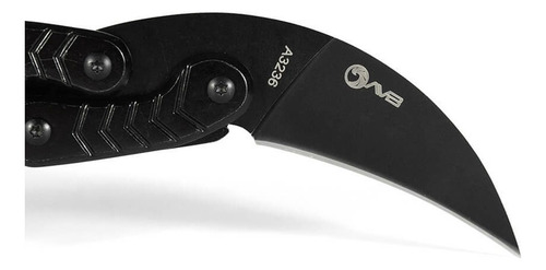 Aro para cuchillos Karambit Avb A3236 de acero inoxidable, color negro