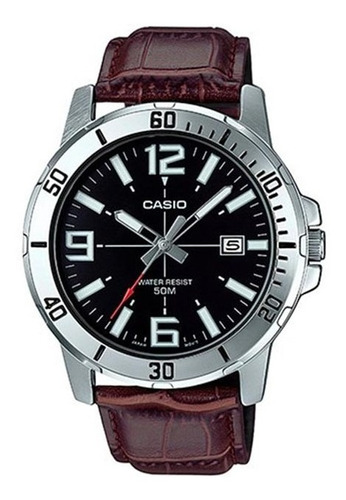 Reloj Casio Mtp-vd01l Cuero Indicador Fecha - 100% Original