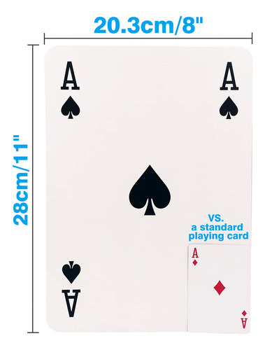 Baraja Completa De Cartas Yuanhe Super Jumbo De 8 X 11 Pulga