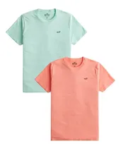 Comprar Paquete De 2 Playeras Hollister Original Con Ícono Bordado