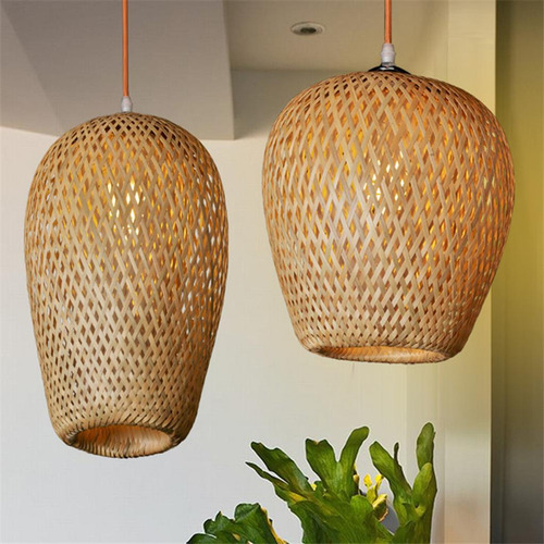 Lámpara Colgante De Techo Tejido Vintage Decoración De C