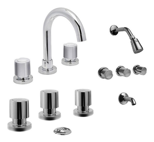 Imagen 4 de 6 de Combo Inodoro Pringlesvanitory 50cm Griferia Ducha S- Cuotas