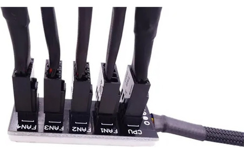 2pzs Splitter Hub Ventiladores Pwm Vías3/4pin 5 Ventiladores