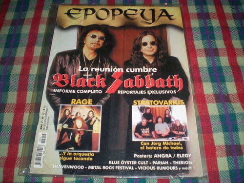 Revista Epopeya Tapa Black Sabbath Año 2 Nro 17 C/poster