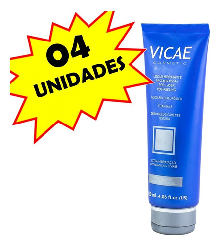 Kit 4 Cremes Hidratantes Vicae Com Ácido Hialur + Vitamina E