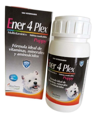 Ener 4 Plex Cachorro Vitaminas Perro 60 T Crecimiento 