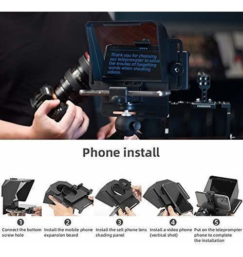 Teleprompter Dslr Camara Dispositivo Inscripcion Pequeña