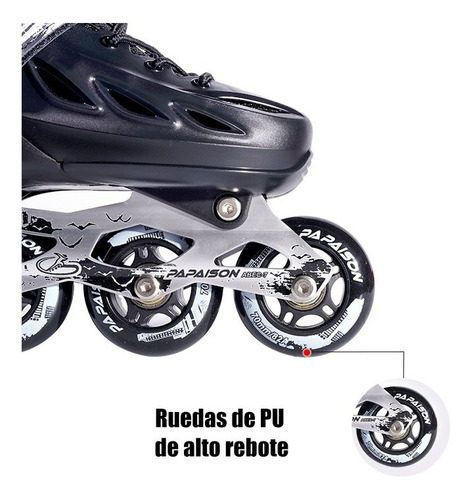 Imagen 2 de 6 de Rollers Profesionales Bota Dura Aluminio Extensible Silicona