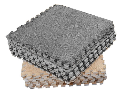 Alfombra De Piso Entrelazada De Espuma De Felpa, 10 Piezas,