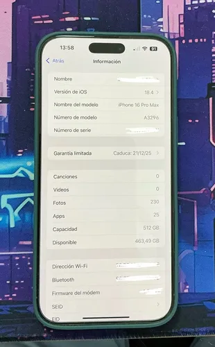 Apple iPhone 16 Pro Max (512 Gb) - Titanio Natural (Usado)