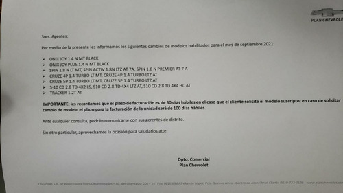 Imagen 6 de 8 de Chevrolet Onix Joy Adjudicado $585.000 Y Cuotas